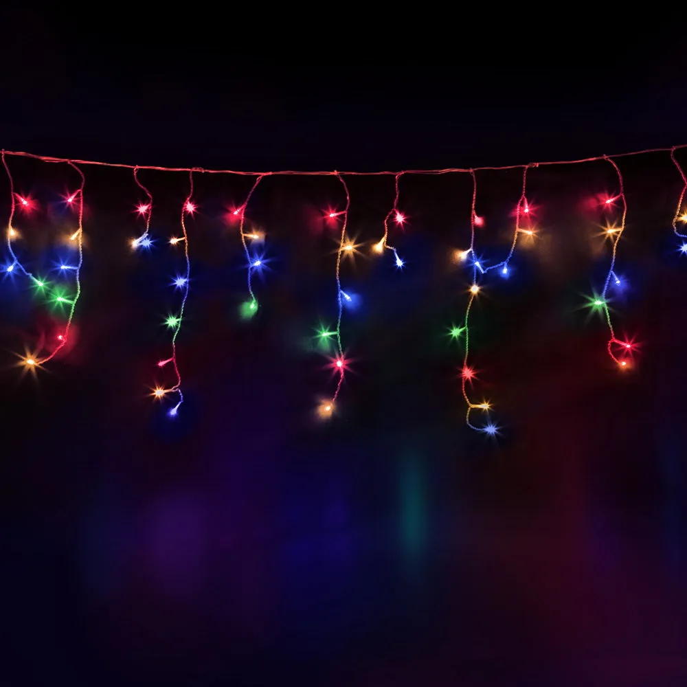 12.5M Solar Christmas Lights Icicle String Light - Multi Colour