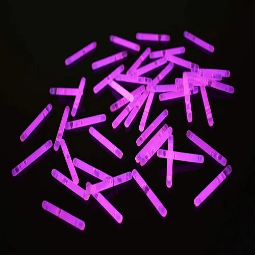 1.5 Inch Purple Mini Glow Sticks - Pack of 50