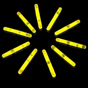 1.5 Inch Yellow Mini Glow Sticks - Pack of 50