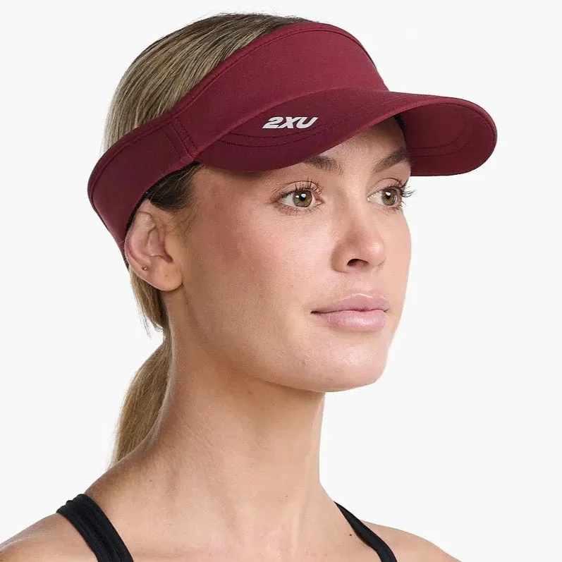 2XU Run Visor - Truffle/White