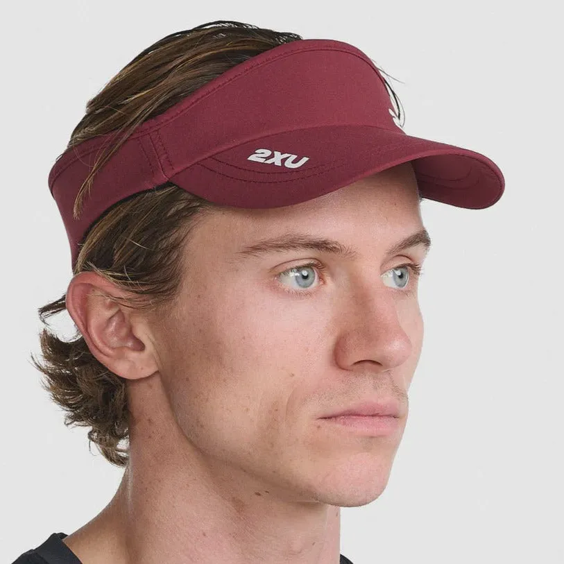 2XU Run Visor - Truffle/White