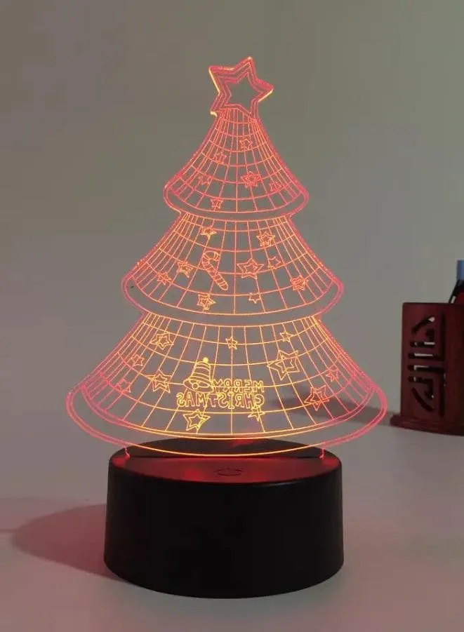 3D Christmas Tree Acrylic LED Light with 7 Colors, Battery and USB Powered