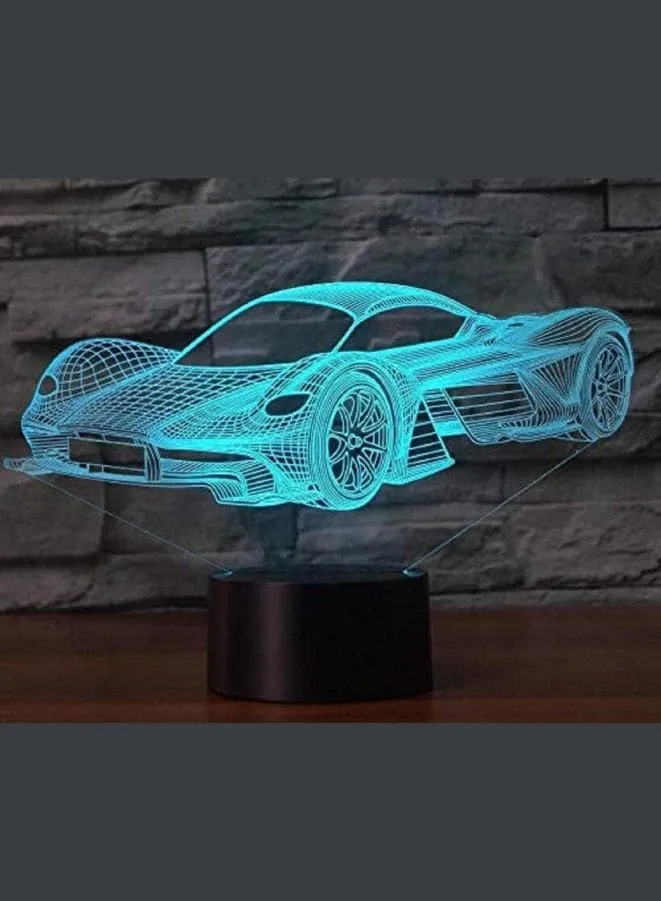 3D Sports Car Acrylic LED Light, Optical Illusion Lamps with 7 Colors