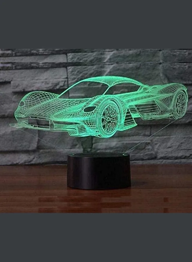 3D Sports Car Acrylic LED Light, Optical Illusion Lamps with 7 Colors