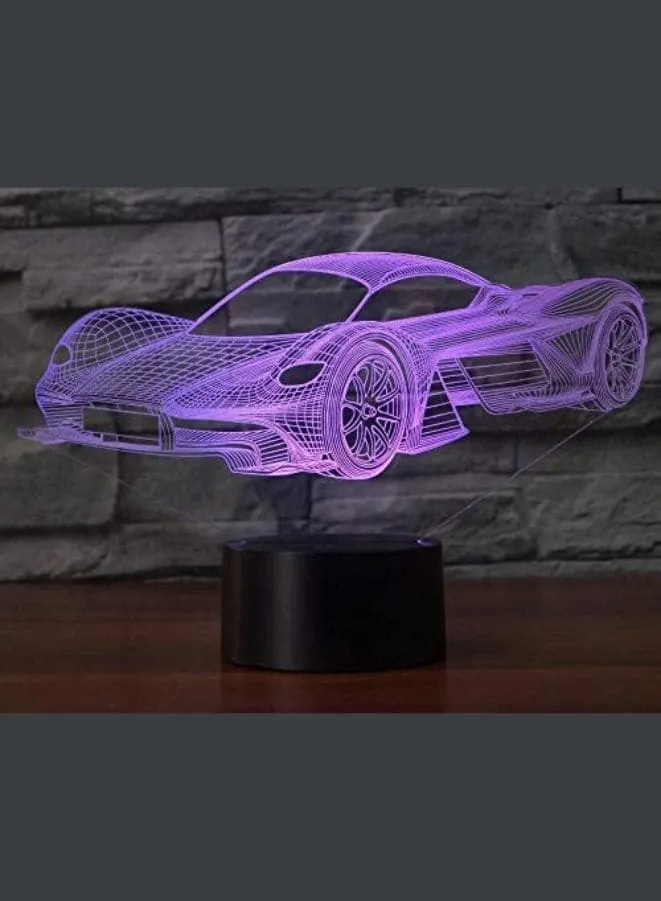 3D Sports Car Acrylic LED Light, Optical Illusion Lamps with 7 Colors