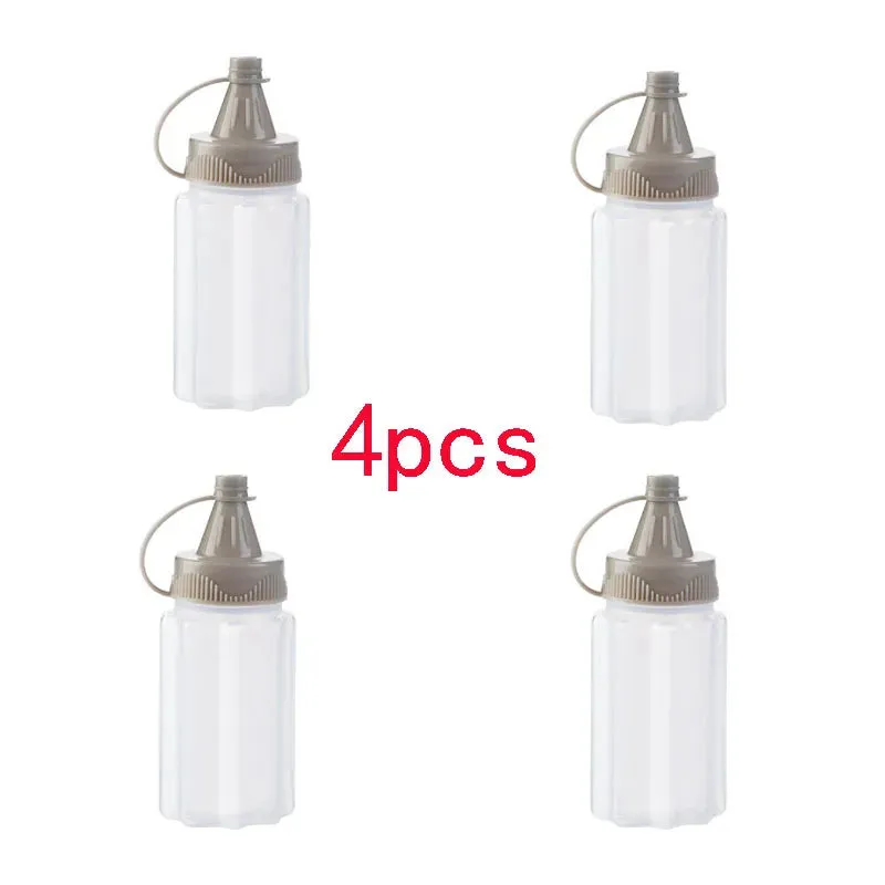 4pcs Portable Sauce Squeeze Bottles – Mini Seasoning Containers