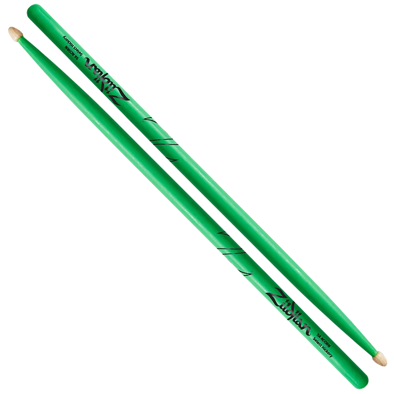 5A Acorn Neon Green Drumsticks