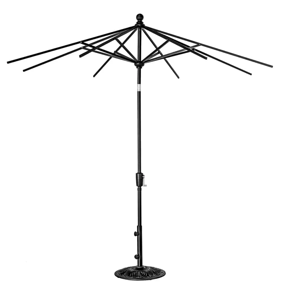 9' Push Button Tilt Treasure Garden Market Umbrella with Black Frame