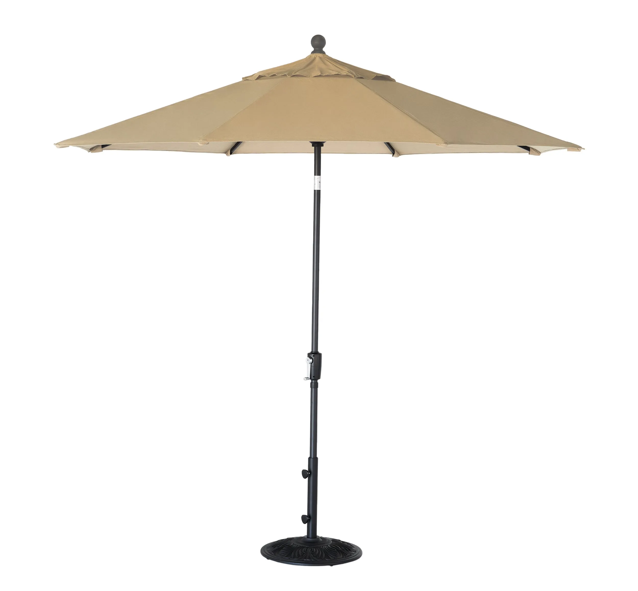 9' Push Button Tilt Treasure Garden Market Umbrella with Black Frame