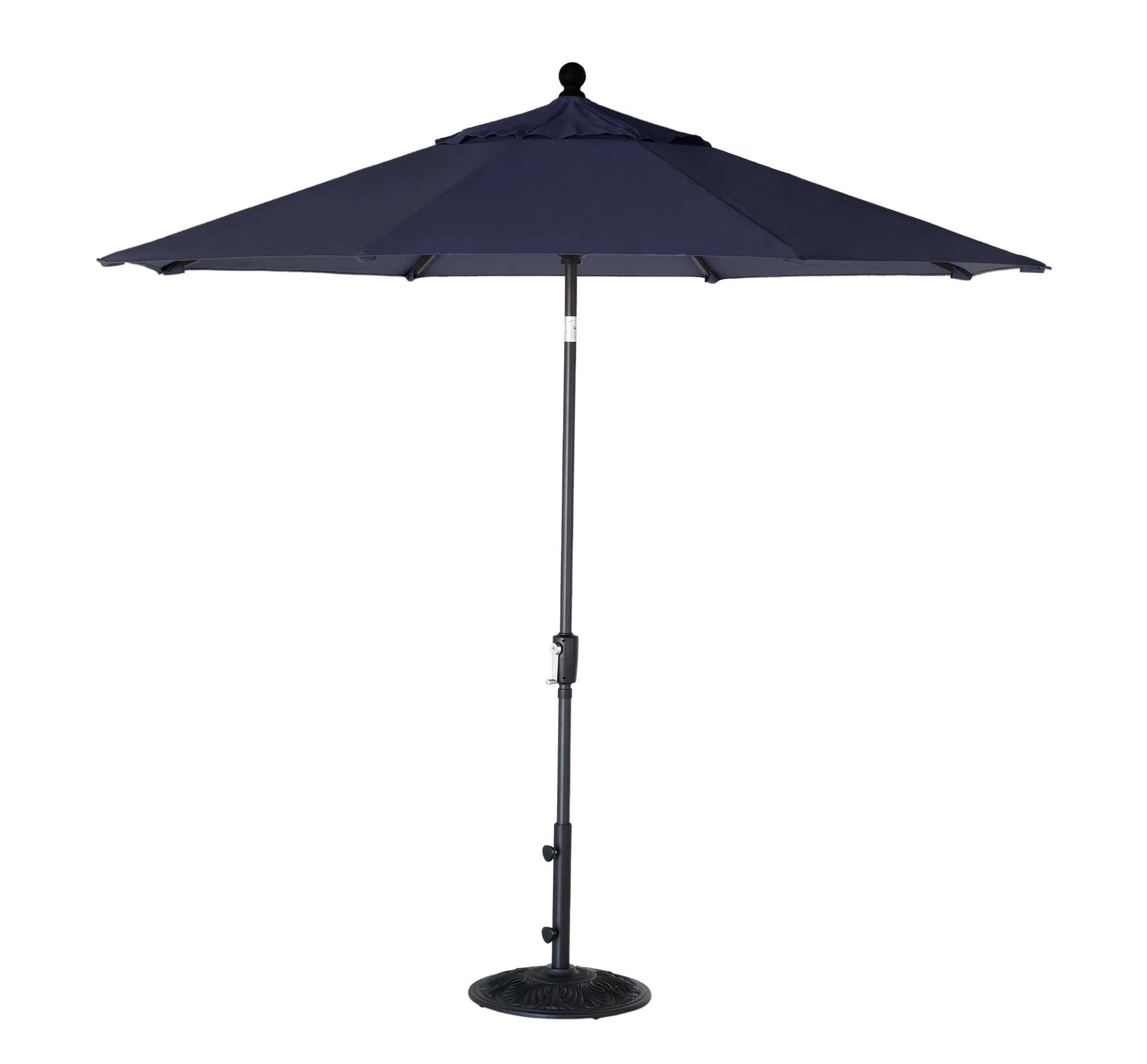 9' Push Button Tilt Treasure Garden Market Umbrella with Black Frame