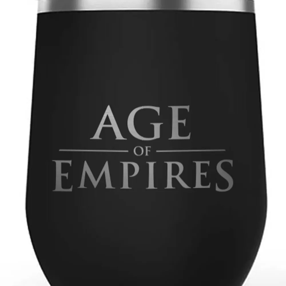 Age of Empires Logo Laser Engraved Tumbler with Straw