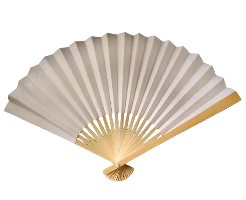 Beige Paper Folding Fan