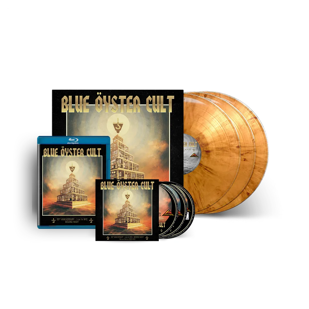 Blue Öyster Cult - 50th Anniversary Live: Second Night 2CD/DVD   BLURAY   3LP (ORANGE MARBLE) Bundle