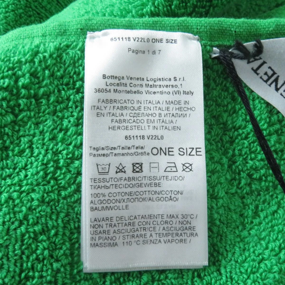 Bottega Veneta Beach Towel Green