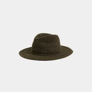 Chenille Criss Cross Ranch Hat - Olive