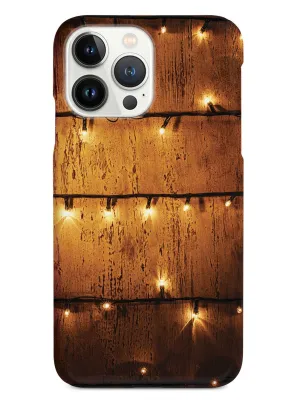 Christmas Lights on Wood - White Case