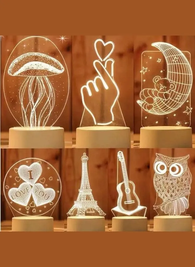 Creative 3D Acrylic Light, 3D Lamp Night Lights For Home Decoration, Guitar