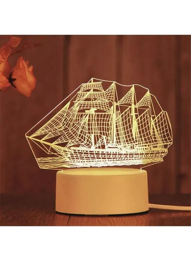 Creative 3D Acrylic Light, 3D Night Lights For Home Decoration, Ship