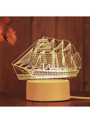 Creative 3D Acrylic Light, 3D Night Lights For Home Decoration, Ship