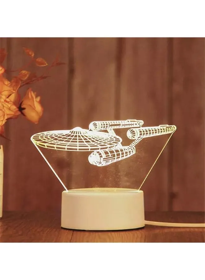 Creative 3D Acrylic Light For Home Decoration, Battleship