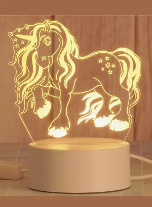 Creative 3D Decorative Night Lights For Home Decoration, Unicorn