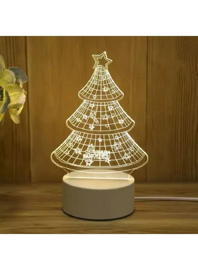 Creative 3D LED Acrylic Light with Warm Light For Home Decoration, Christmas Tree 2