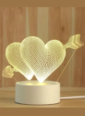 Creative Acrylic LED Light: Decorative Night Lights For Home Decoration, Heart Love