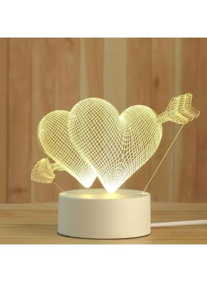 Creative Acrylic LED Light: Decorative Night Lights For Home Decoration, Heart Love