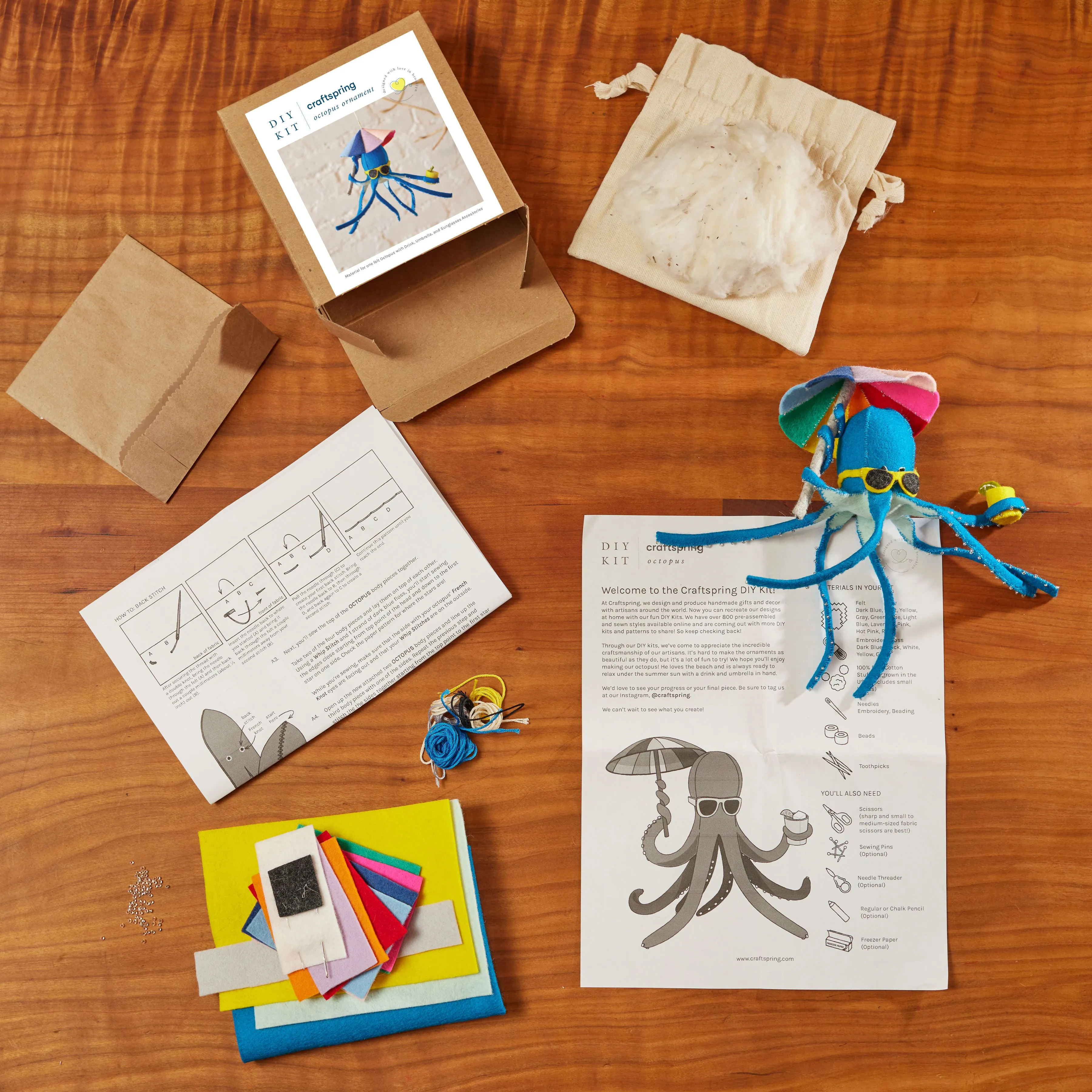 DIY KIT Beach Ready Octopus Box