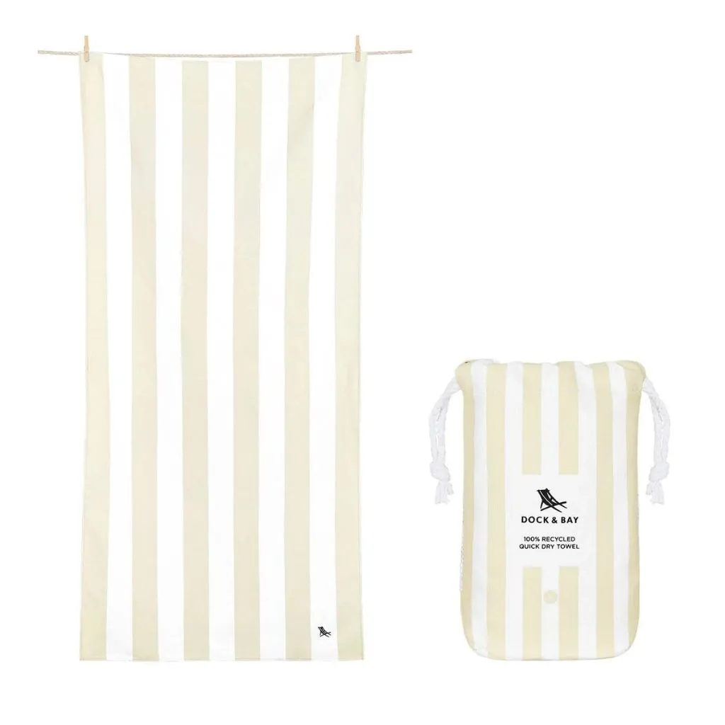 Dock & Bay Beach Towel Cabana Light Collection XL - Bora Bora Beige