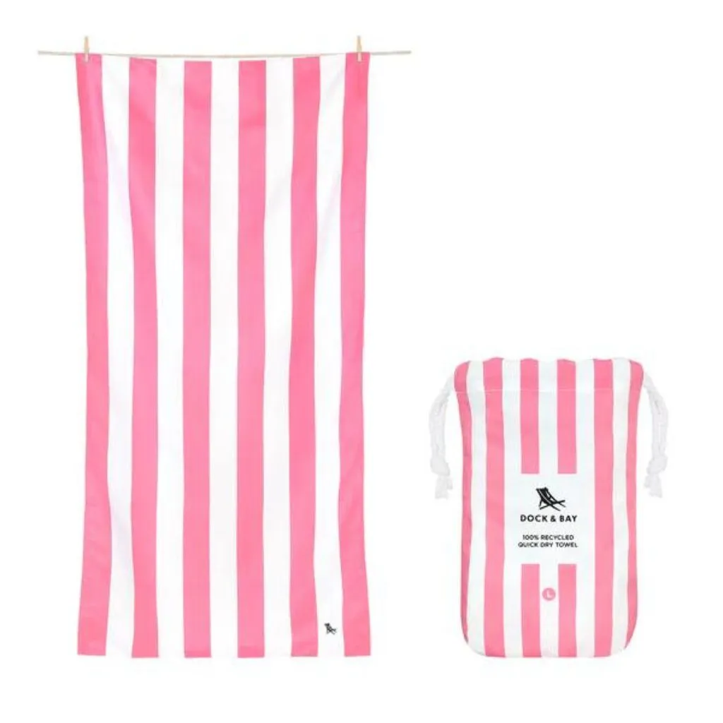 Dock & Bay Beach Towel Cabana Light Collection XL - Phi Phi Pink