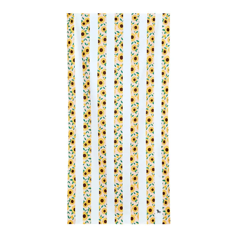 Dock & Bay Beach Towel Flower Power Collection L 100% Recycled Sunflower Solstice