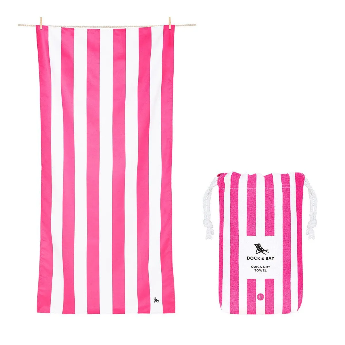 Dock & Bay Cabana Collection Beach Towel Phi Phi Pink Large 160x90cm