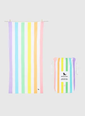 Dock & Bay Microfibre Beach Towel in Unicorn Waves