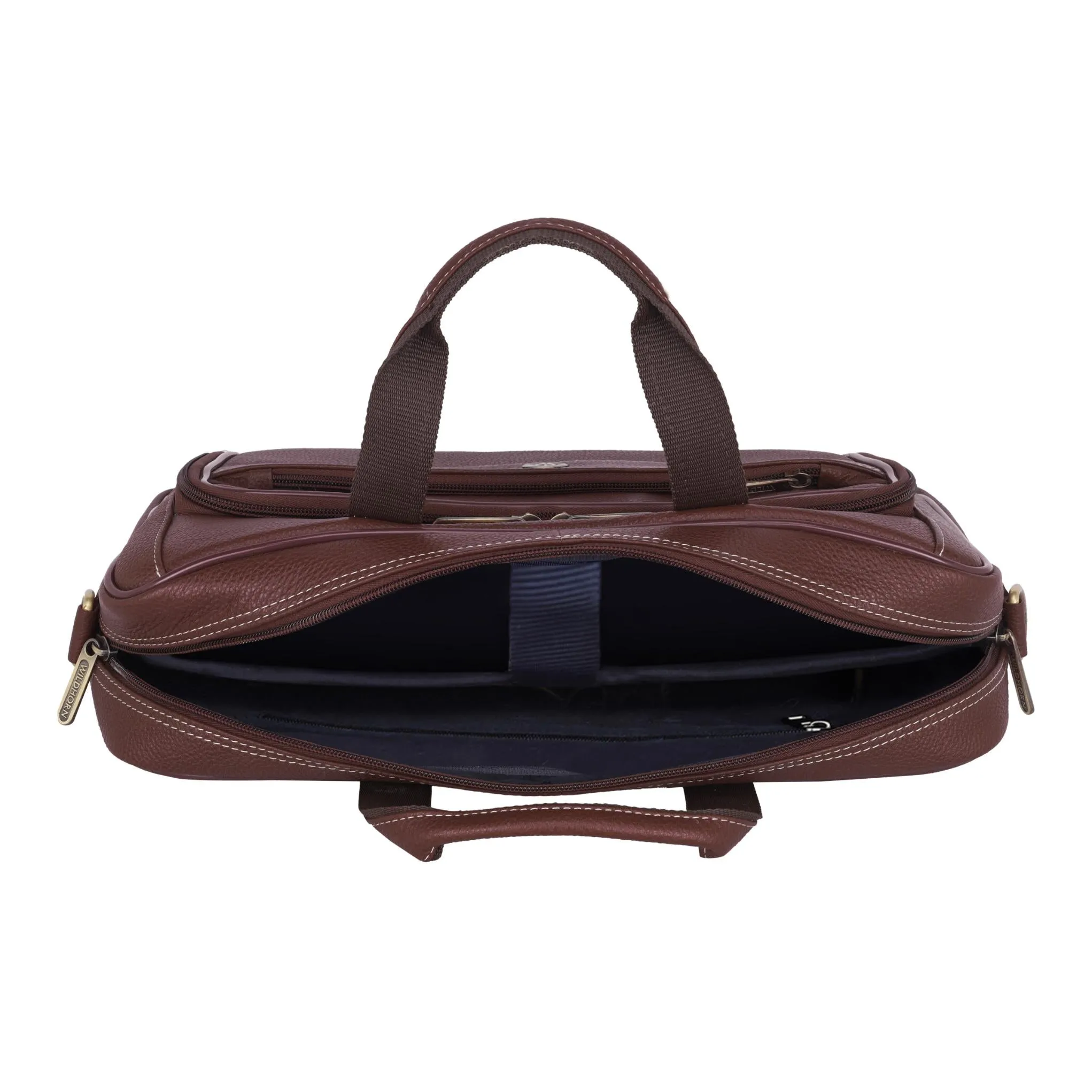 DURHAM Leather Laptop Messenger Bag for Men