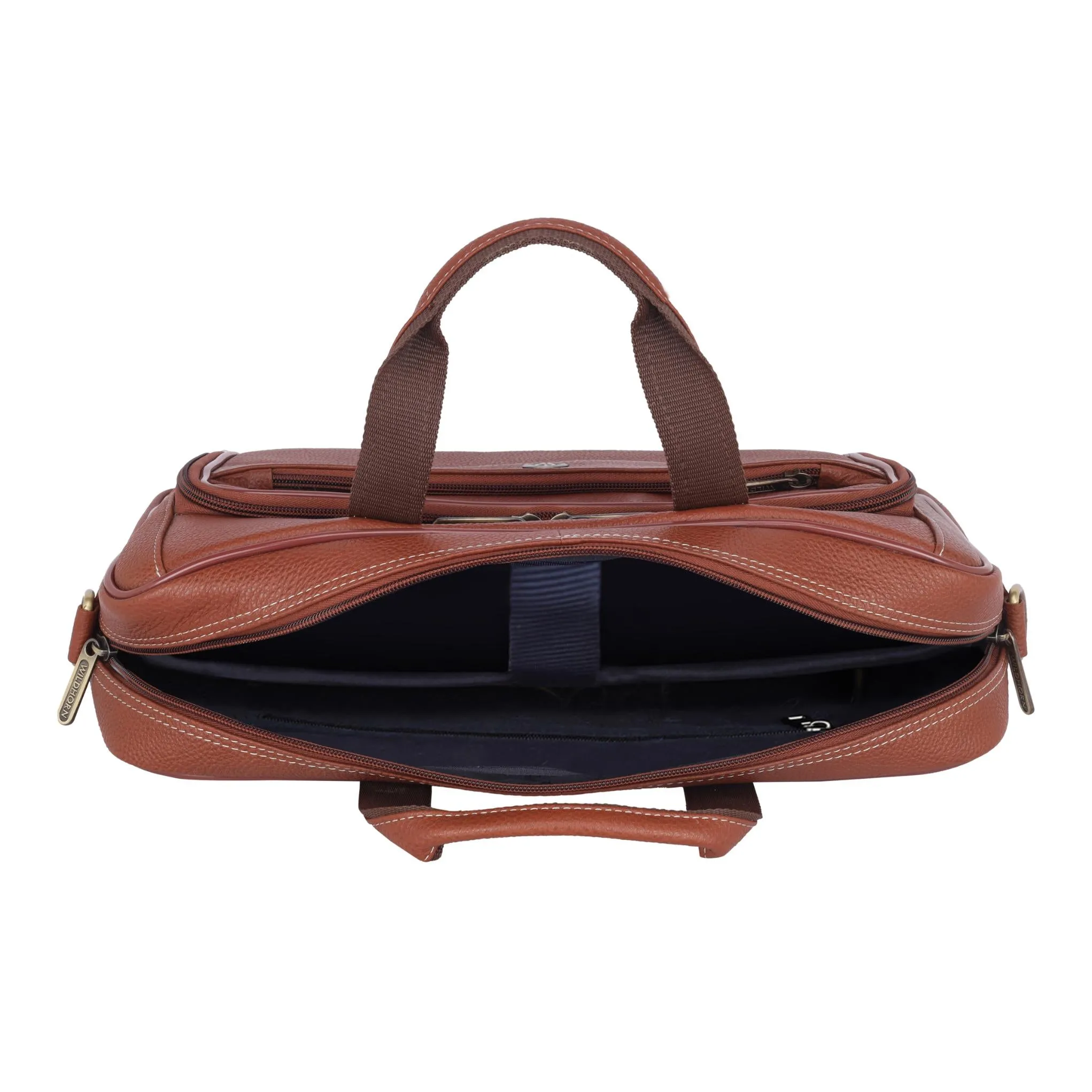 DURHAM Leather Laptop Messenger Bag for Men