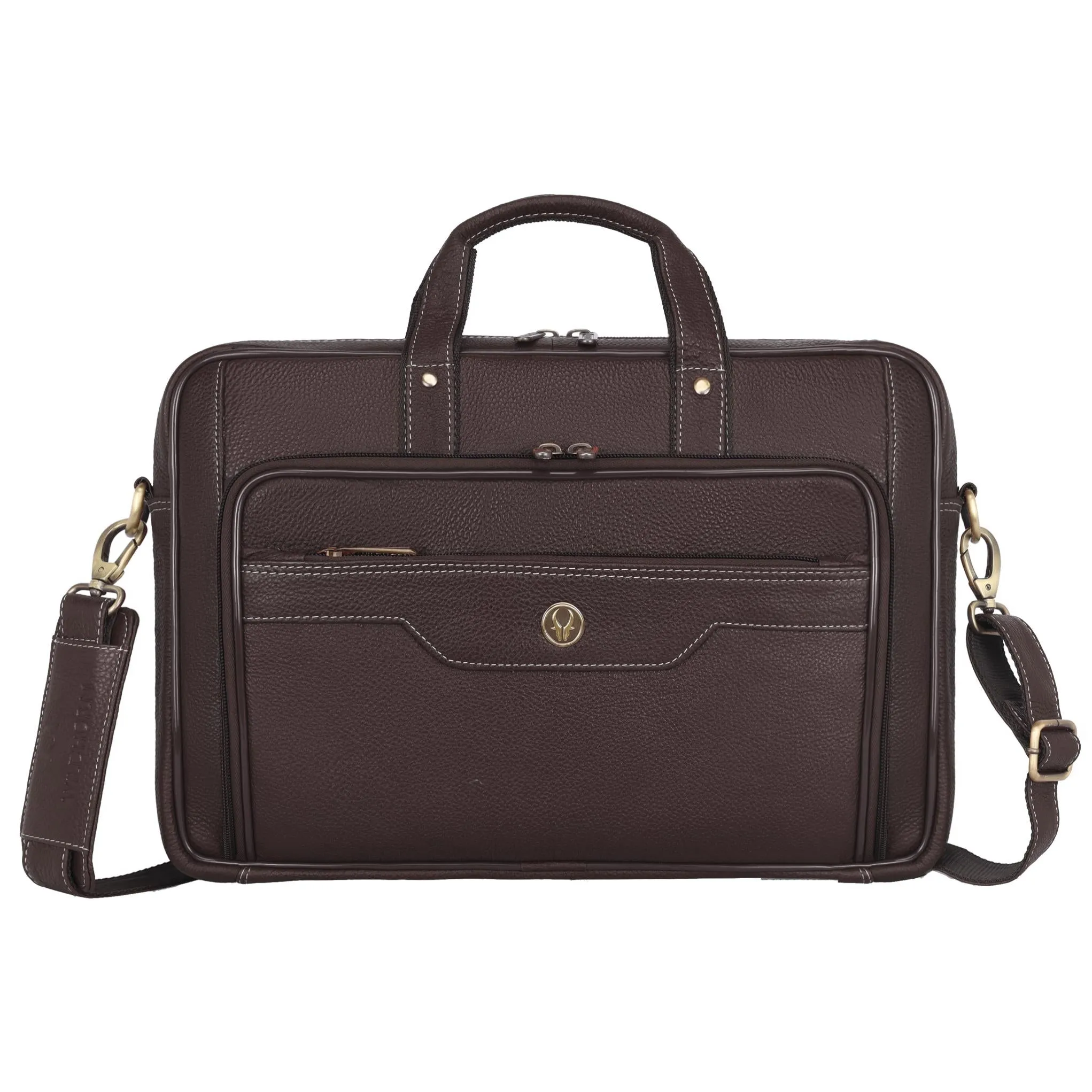 DURHAM Leather Laptop Messenger Bag for Men