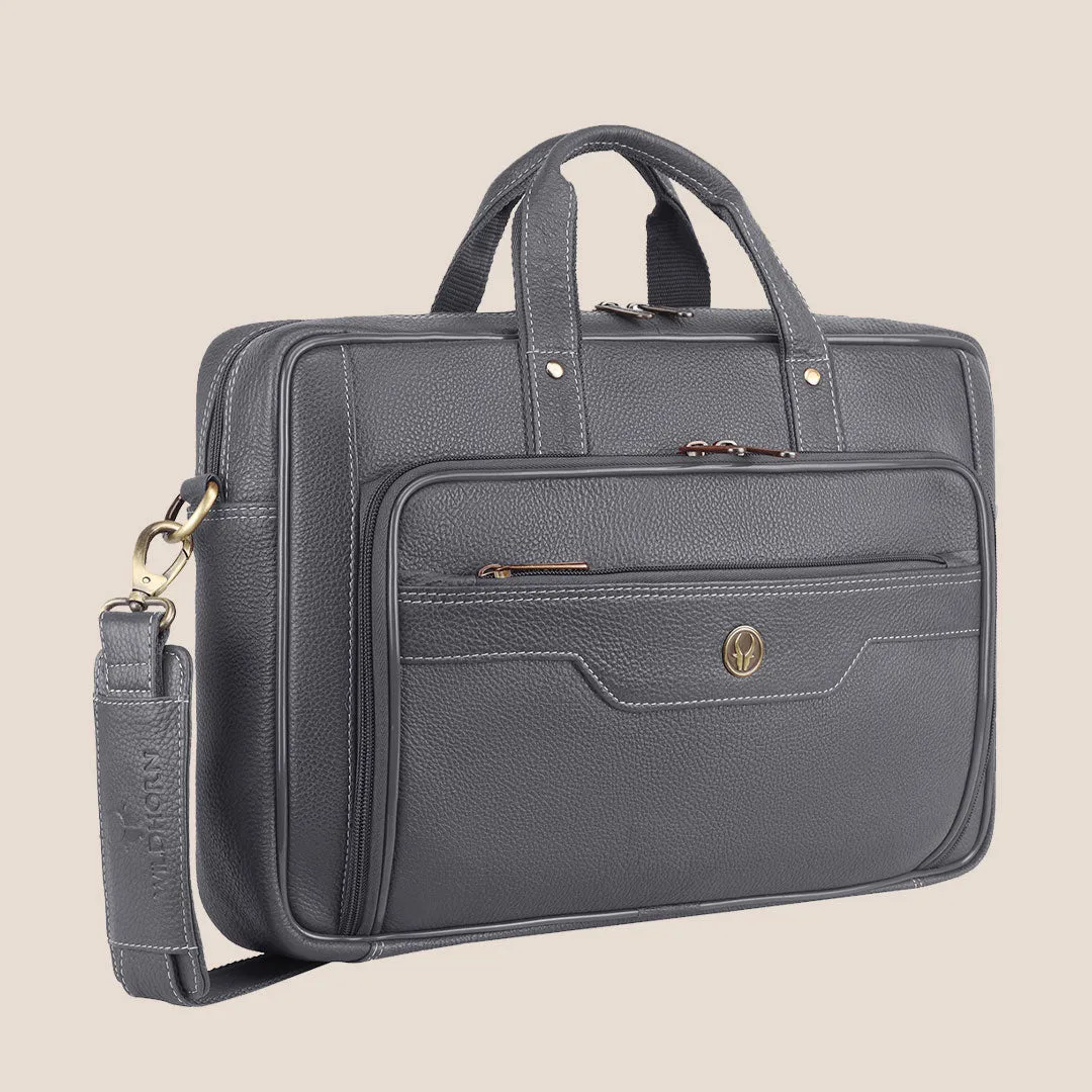 DURHAM Leather Laptop Messenger Bag for Men