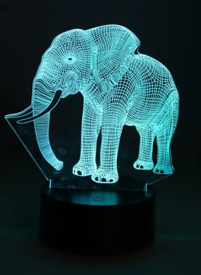 Eye-catching 3D Acrylic Light Sculptures for Home Decoration, Elephant