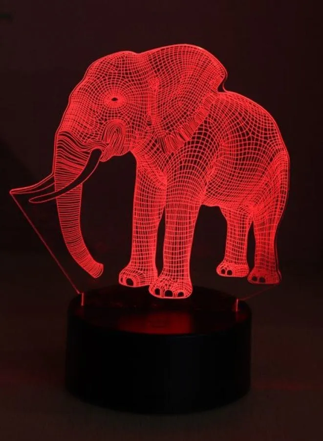 Eye-catching 3D Acrylic Light Sculptures for Home Decoration, Elephant