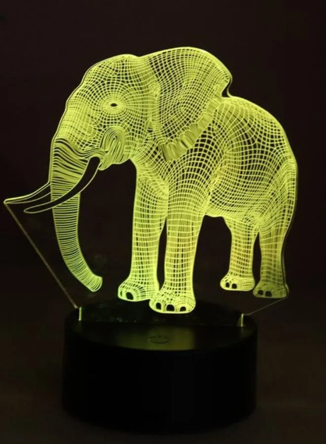 Eye-catching 3D Acrylic Light Sculptures for Home Decoration, Elephant