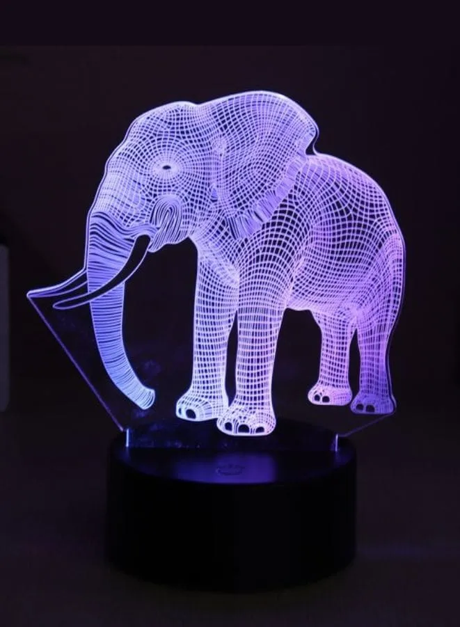 Eye-catching 3D Acrylic Light Sculptures for Home Decoration, Elephant