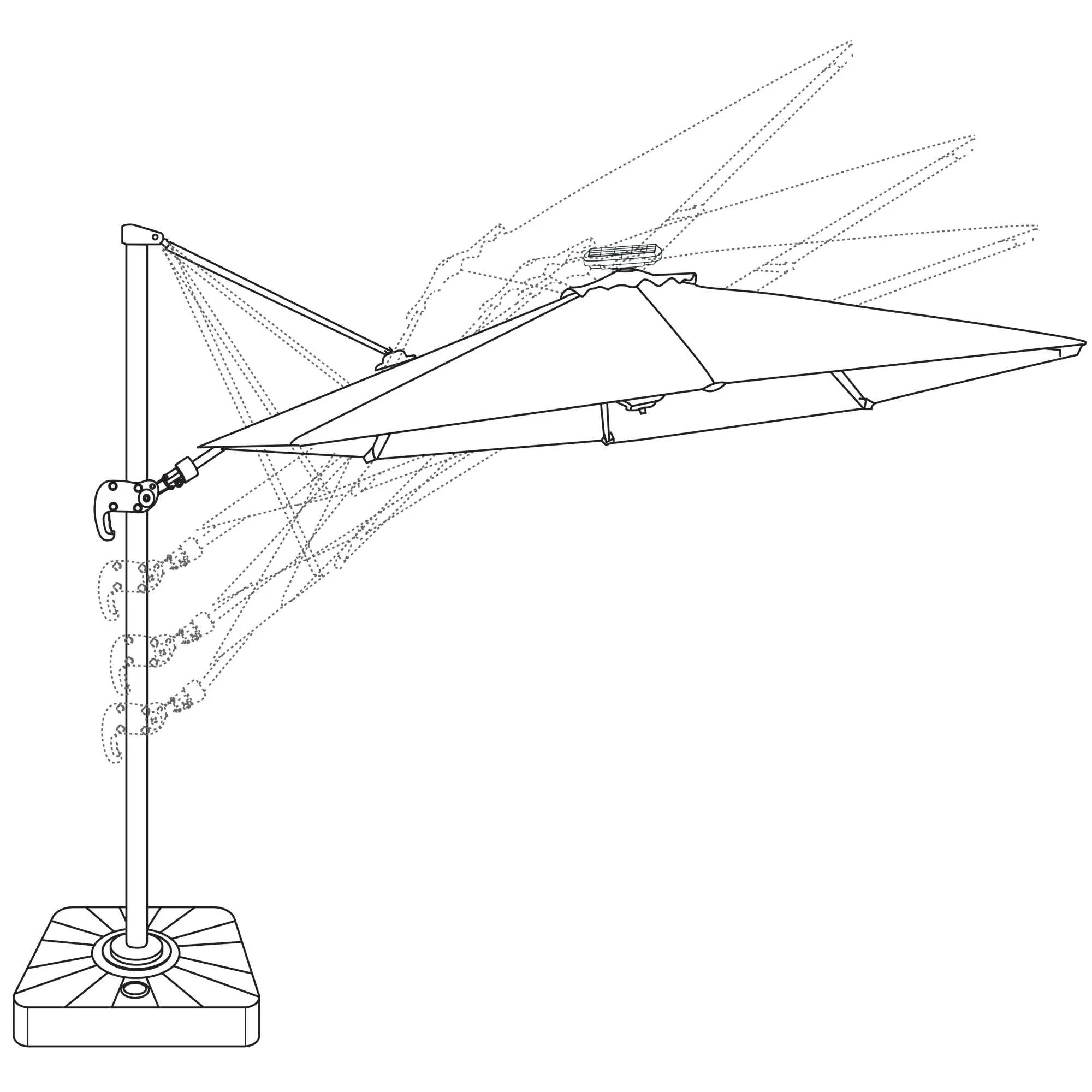 Freeport 11-ft Octagonal Cantilever Patio Umbrella in Sunbrella Acrylic