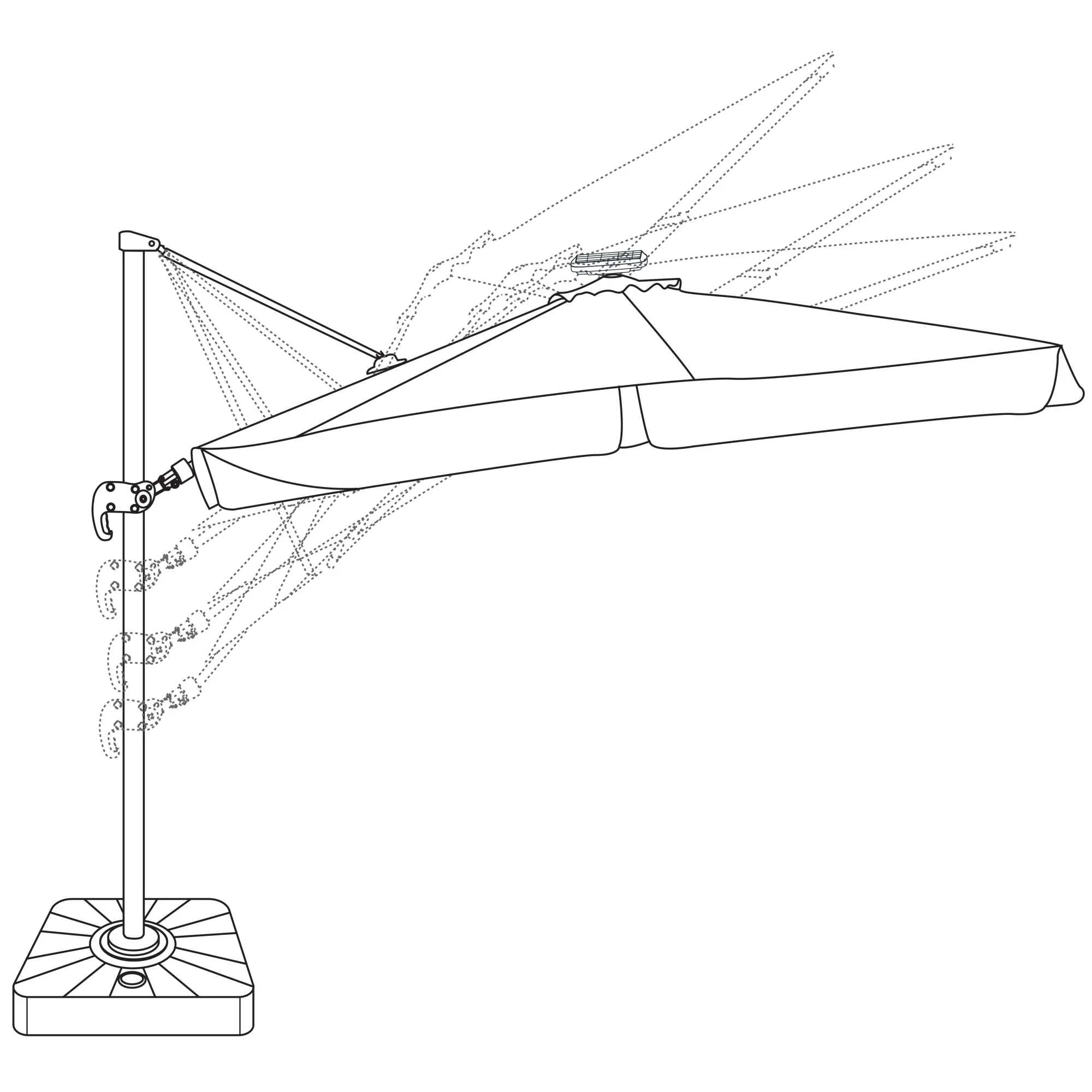 Freeport 11-ft Octagonal Cantilever Patio Umbrella in Sunbrella Acrylic