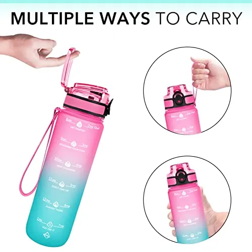 GOSWAG 32oz Motivational Water Bottles