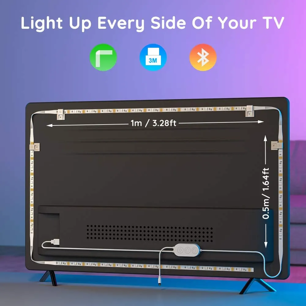 Govee TV LED Backlight, LED Lights for TV and Remote, Music Sync,Multiple Dynamic Scene Modes, 46-60 inch TV