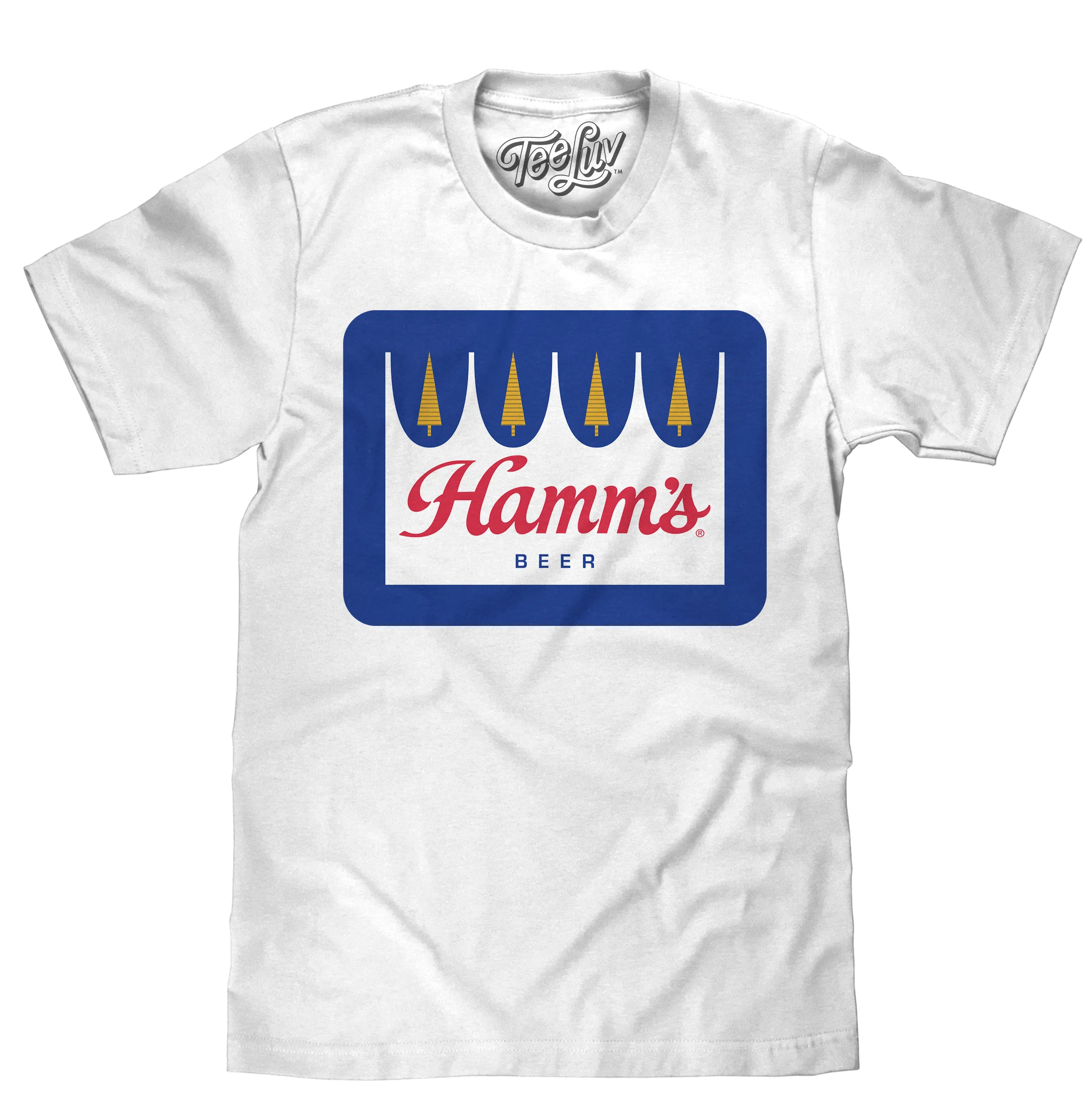 Hamm's Crown Color Logo T-Shirt - White