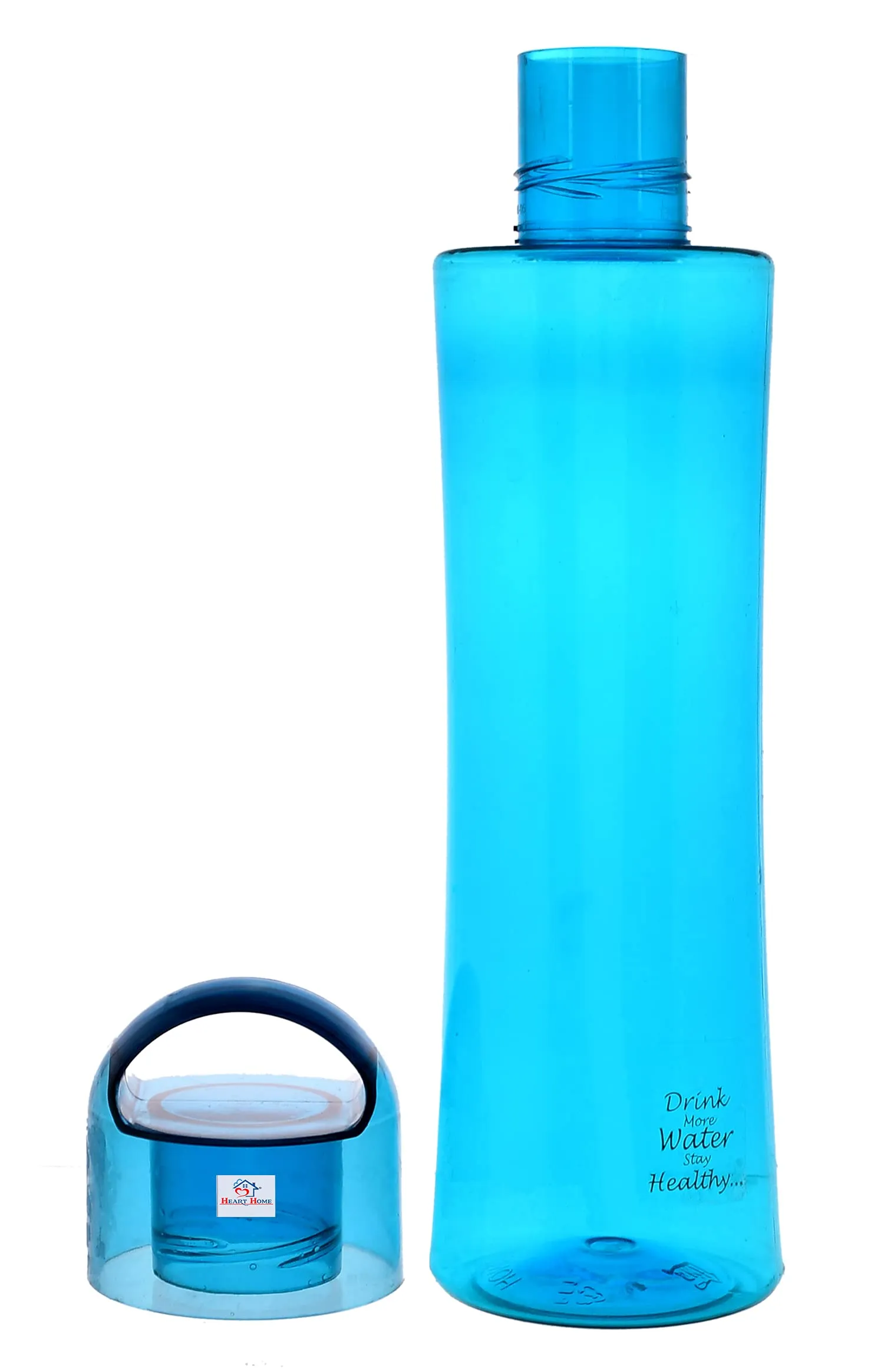 Heart Home Plastic Water Bottle- 1 Litre, Pack of 3 (Blue)