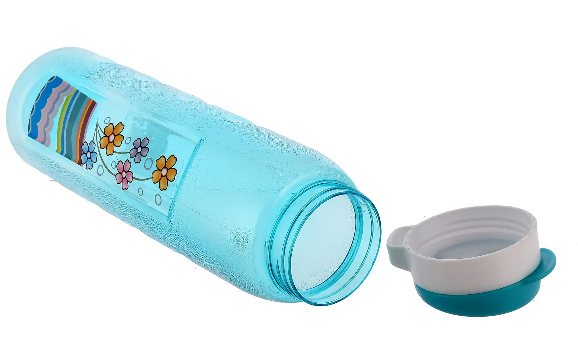 Heart Home Plastic Water Bottle With Sipper- 1 Litre, Pack of 6 (Pruple & Sky Blue)