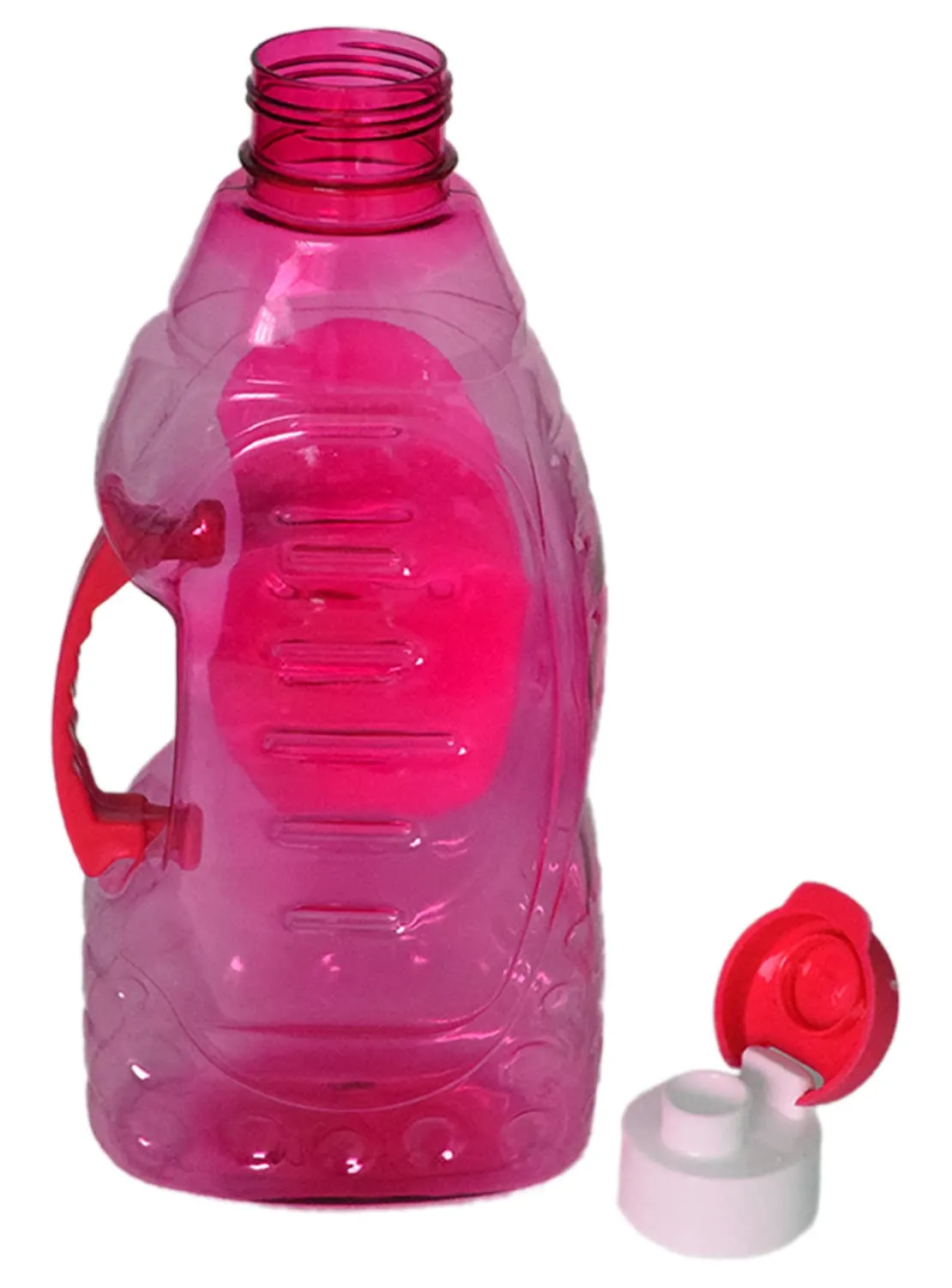 Heart Home Tranasparent Platic Water Bottle with Handle, 1500ml (Pink)-50HH01865